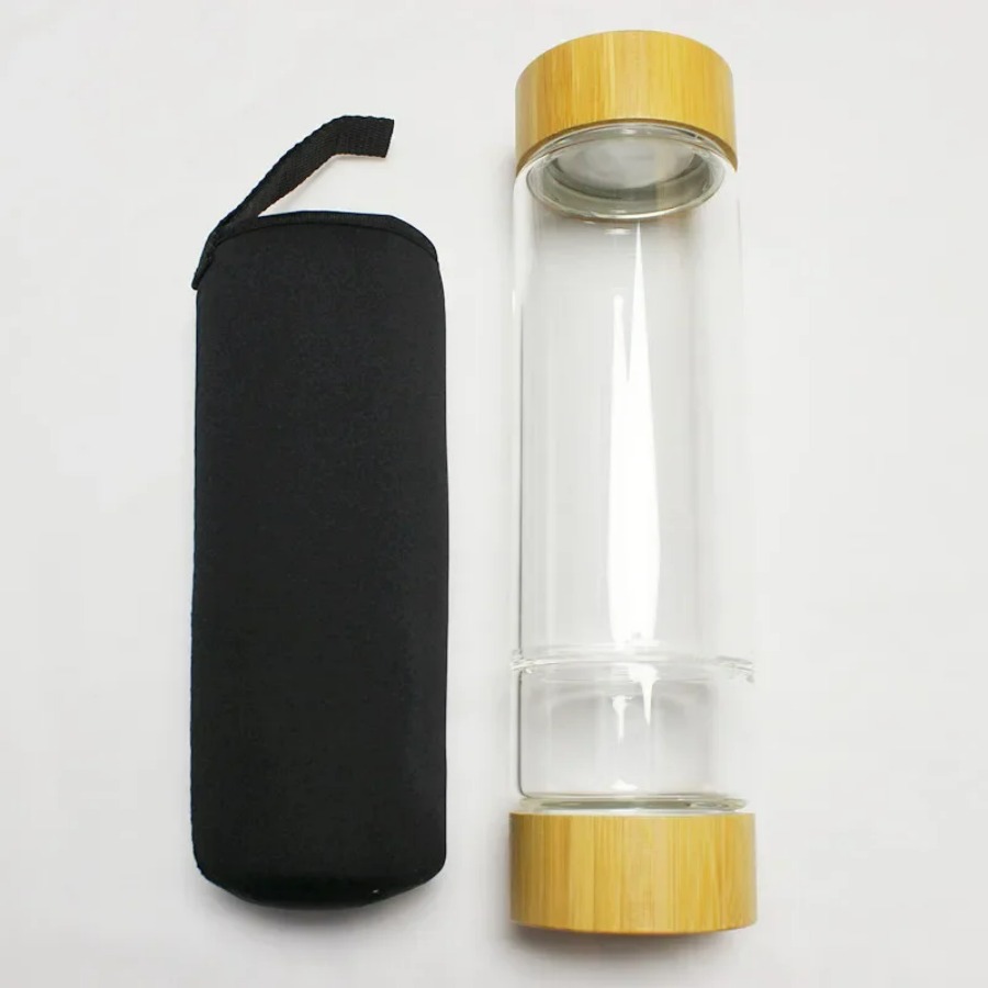 Große Durchmesser Kristall Nat – Outdoor Sport Glass Water Bottle Bewertung und Preis